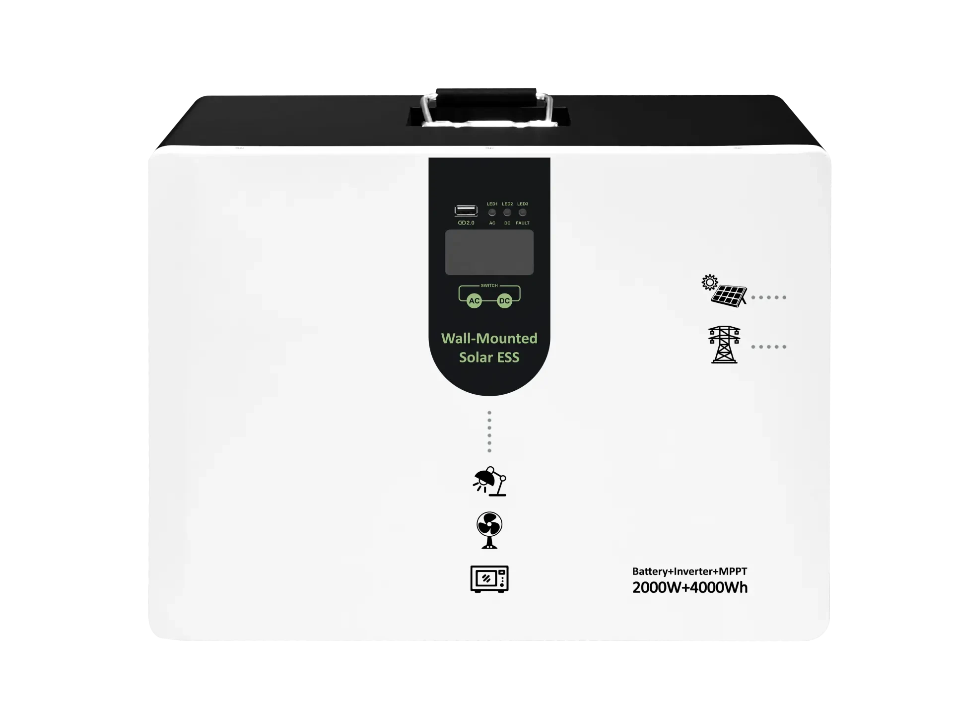 2KW inverter+4KW.H battery