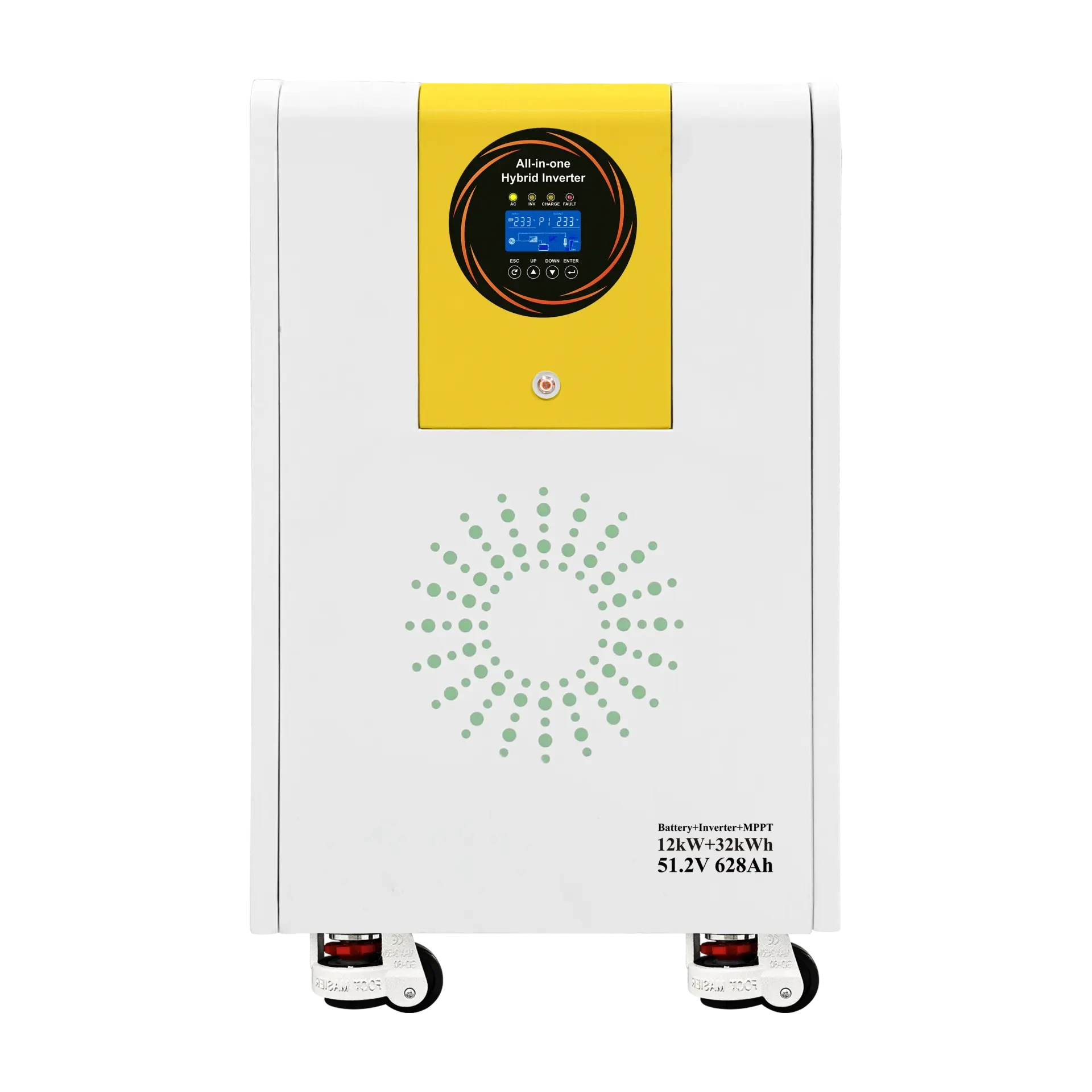 12kW hybrid inverter +32 kWh battery pack
