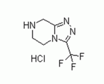 3-(Trifluoromethyl)-5,6,7,8-tetrahydro-[1,2,4]triazolo[4,3-a]pyrazine hydrochloride Structure