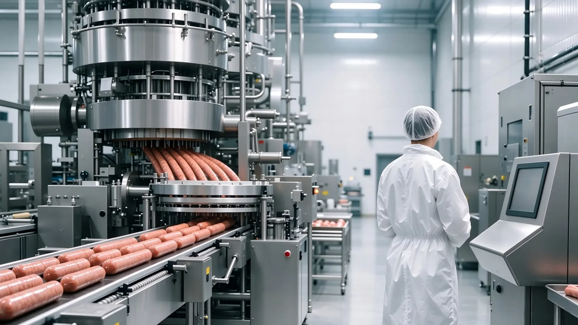 Sanitary pipeline package for a food plant