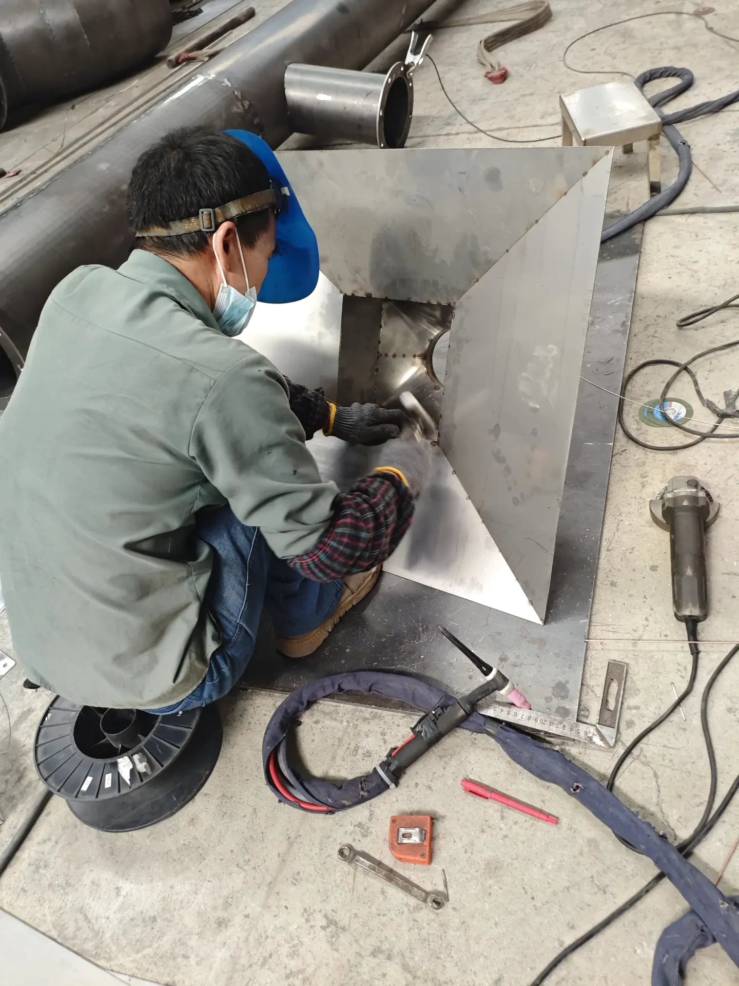 Alicon stainless steel fabrication workshop floor in Foshan
