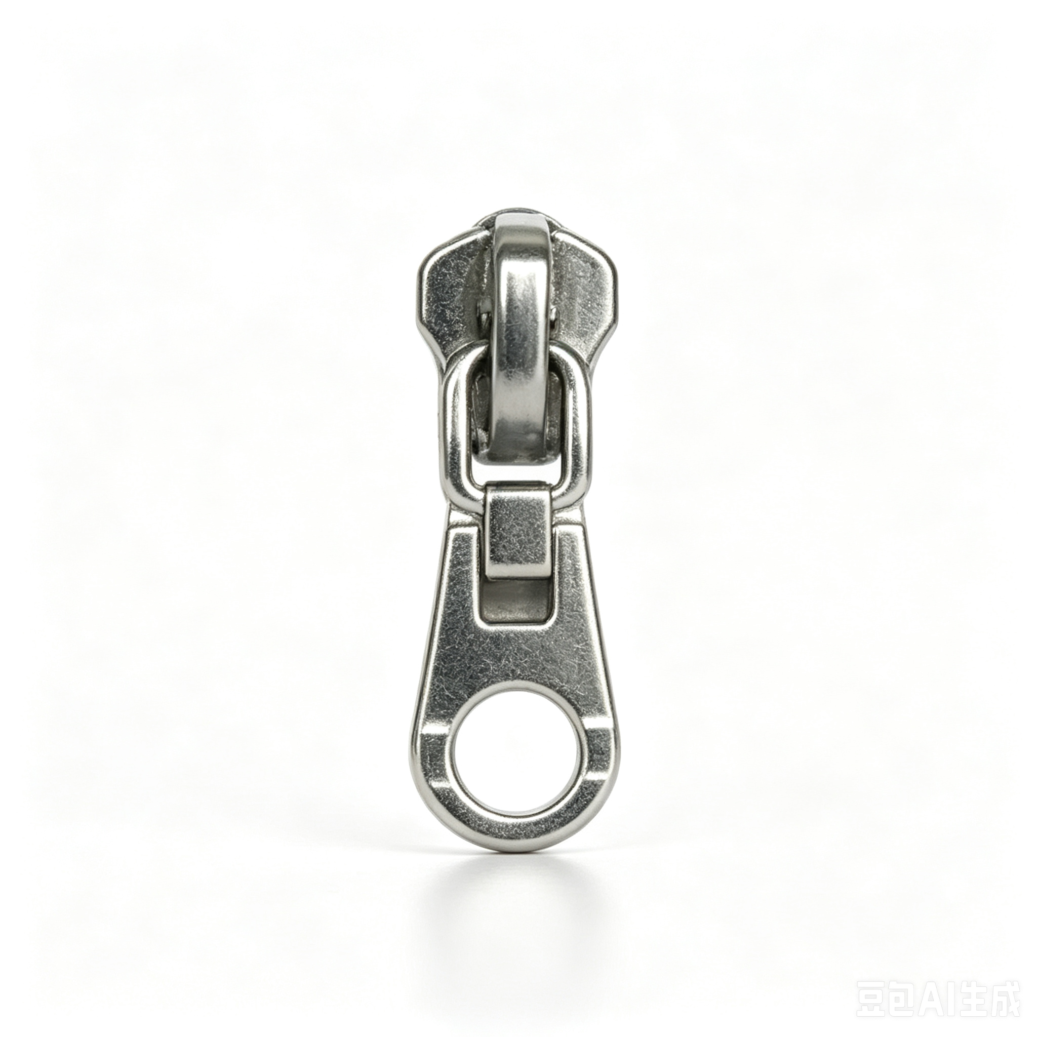 Silver ring zipper pull