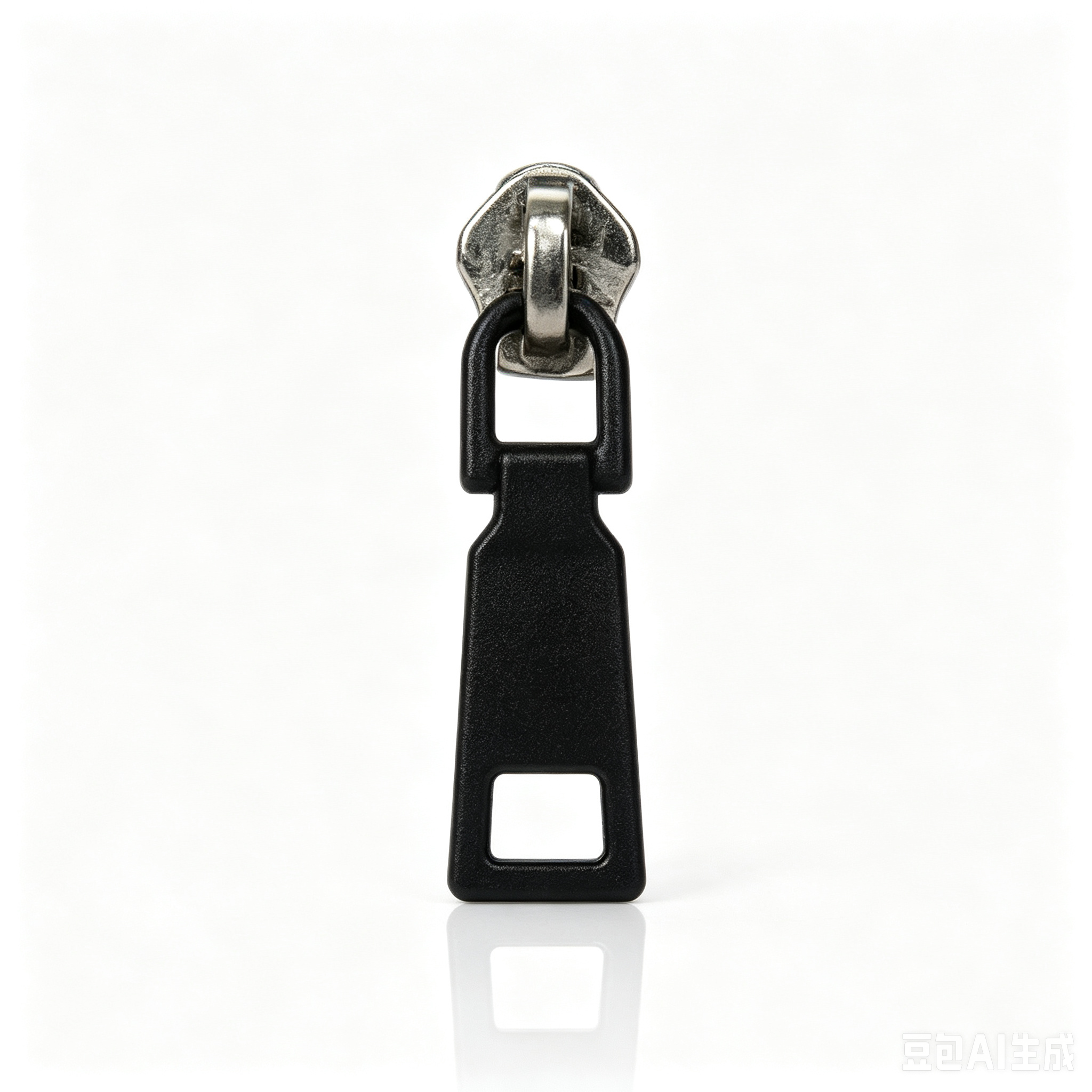 Black square zipper pull