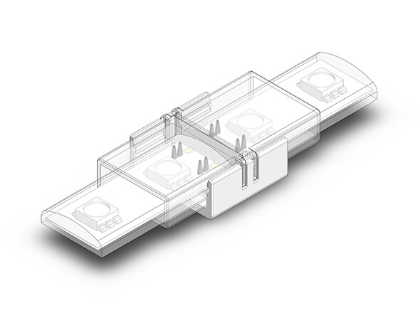 Waterproof 12mm PCB(14MM Tube) 2P SMD Connector view 3