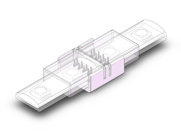 Waterproof 10mm PCB(12MM Tube) 4P SMD Strip Connector view 2