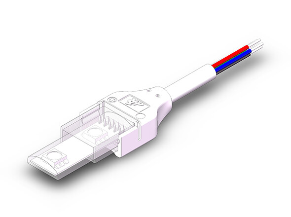 Waterproof 10mm PCB(12MM Tube) 5P Strip Connector view 3
