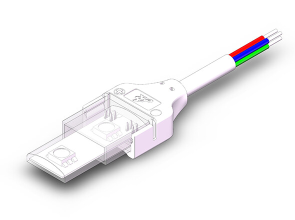 Waterproof 12mm PCB(14MM Tube) 4P SMD/COB Connector view 3