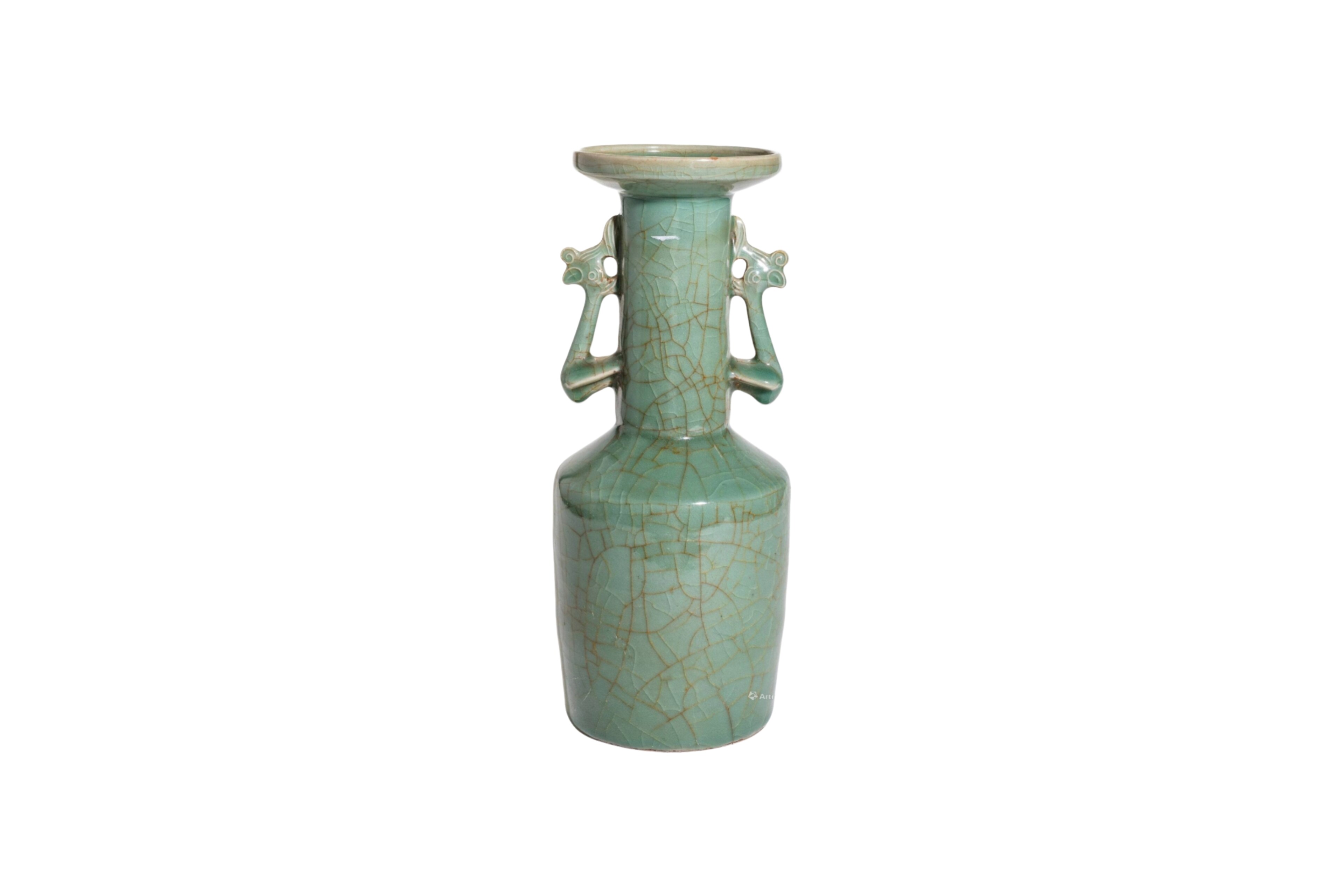 Ming Dynasty Longquan Kiln Phoenix-Ear Vase