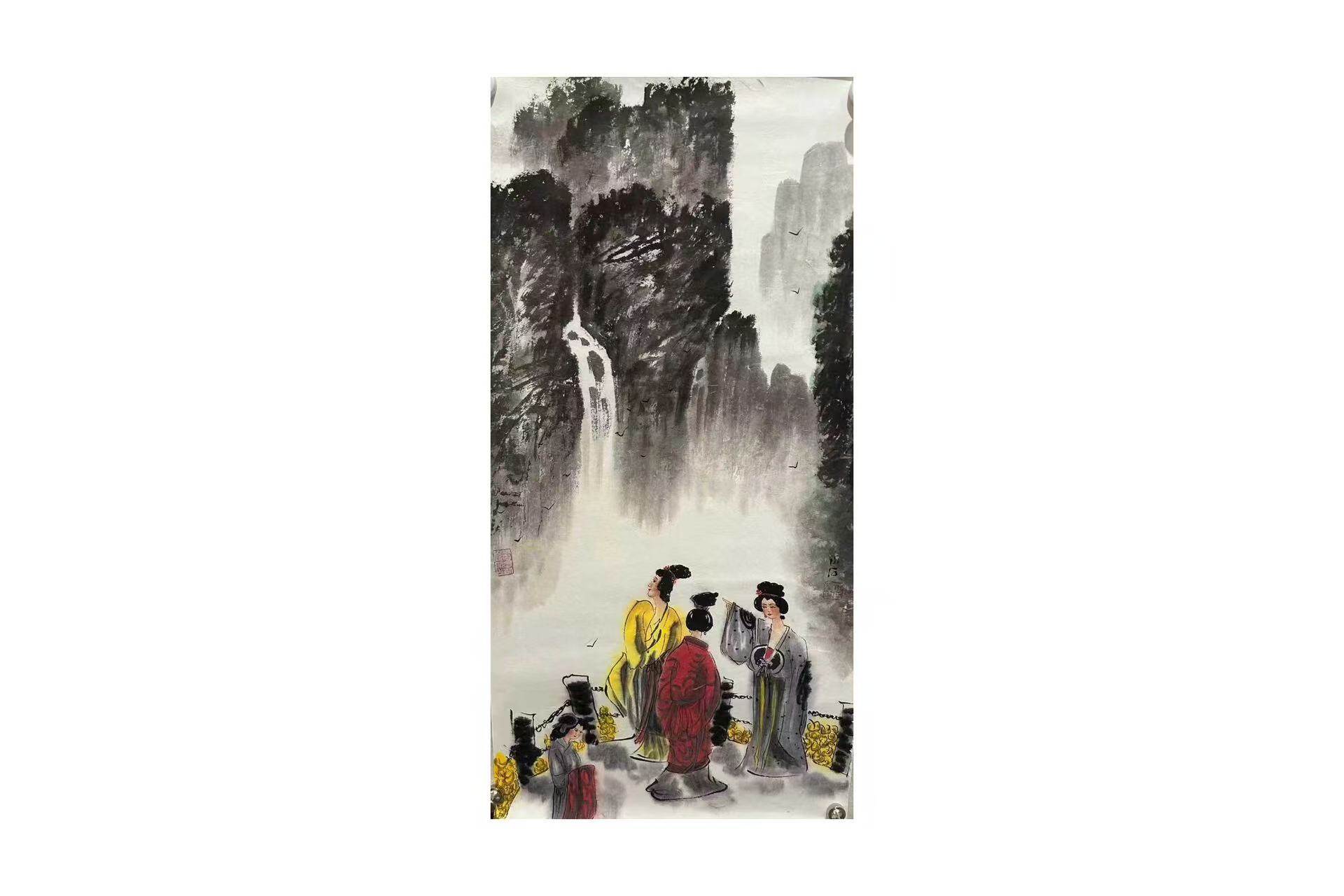 Fu Xiaoshi's "Ladies Watching the Waterfall"