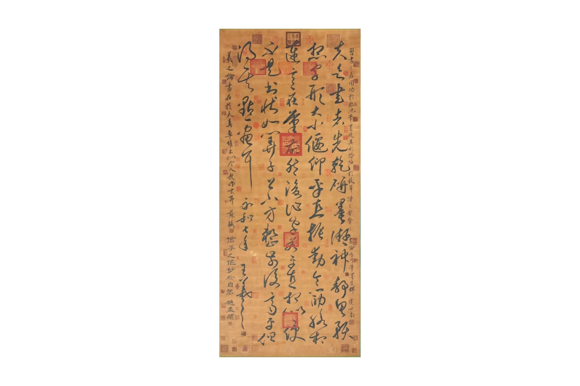 Wang Xizhi's Cursive Script Calligraphy Hanging Scroll