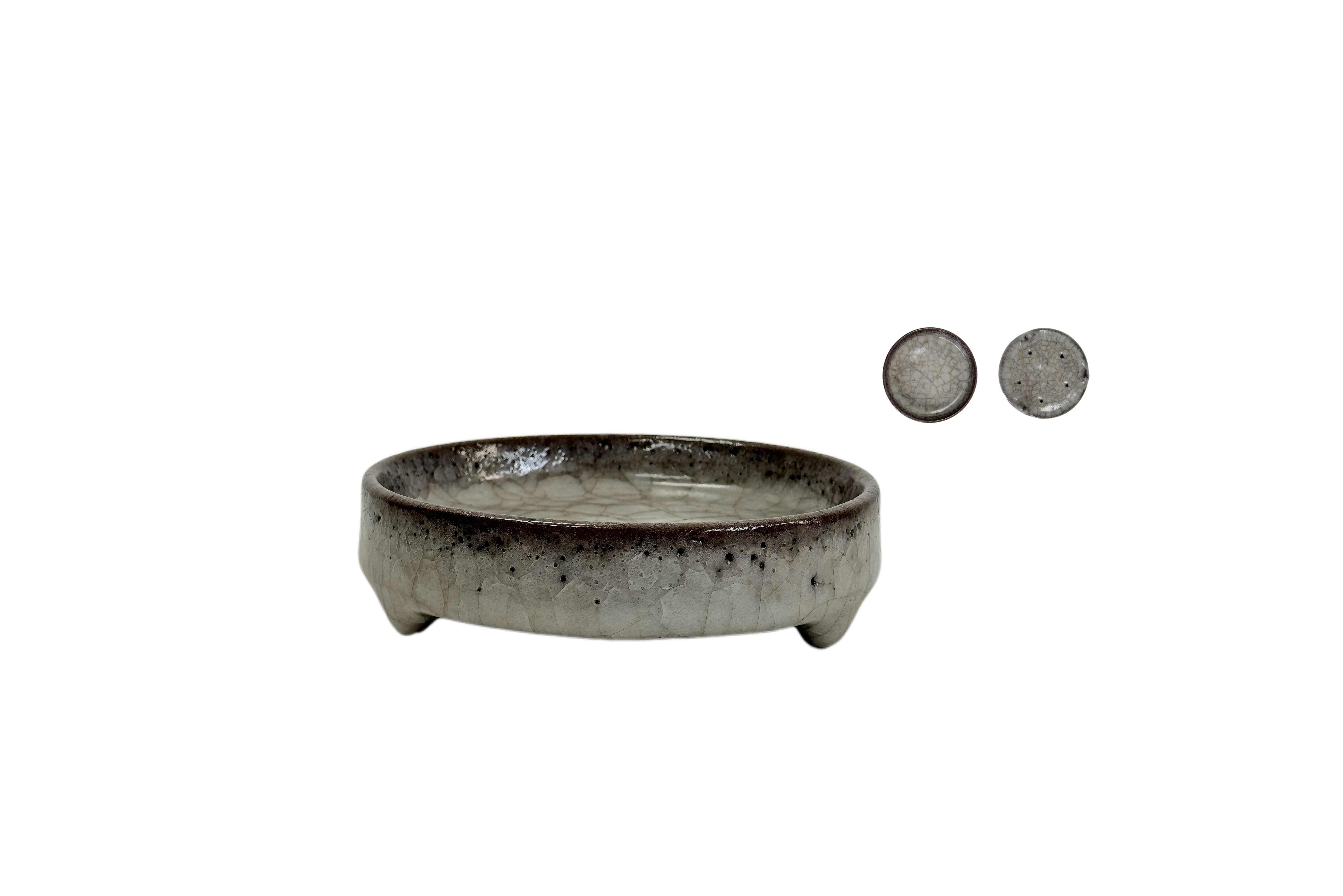 Song Dynasty Ge Kiln Rice White Glaze Crackle Round Wash