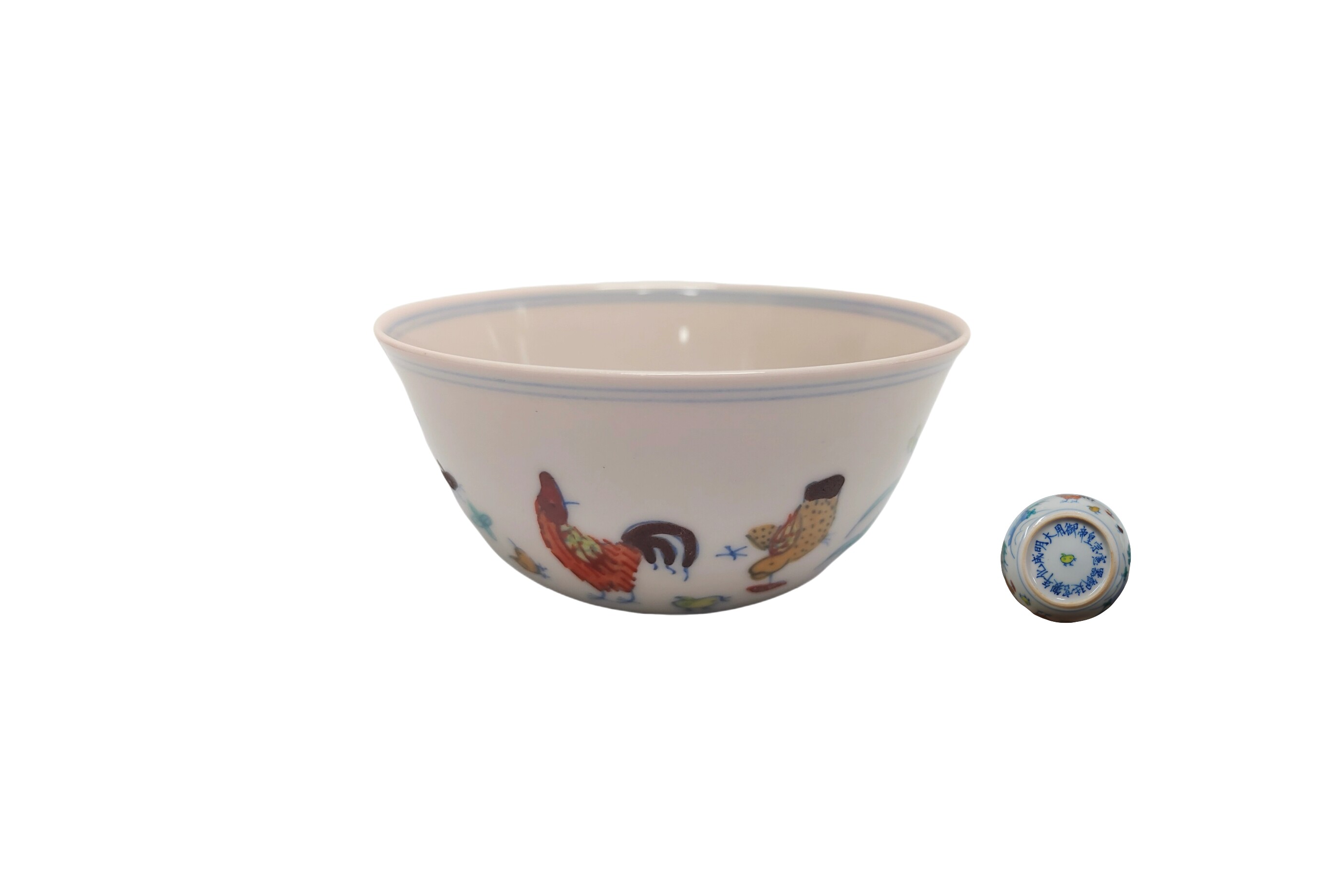 Ming Dynasty Chenghua Red-Body Doucai Chicken Cup
