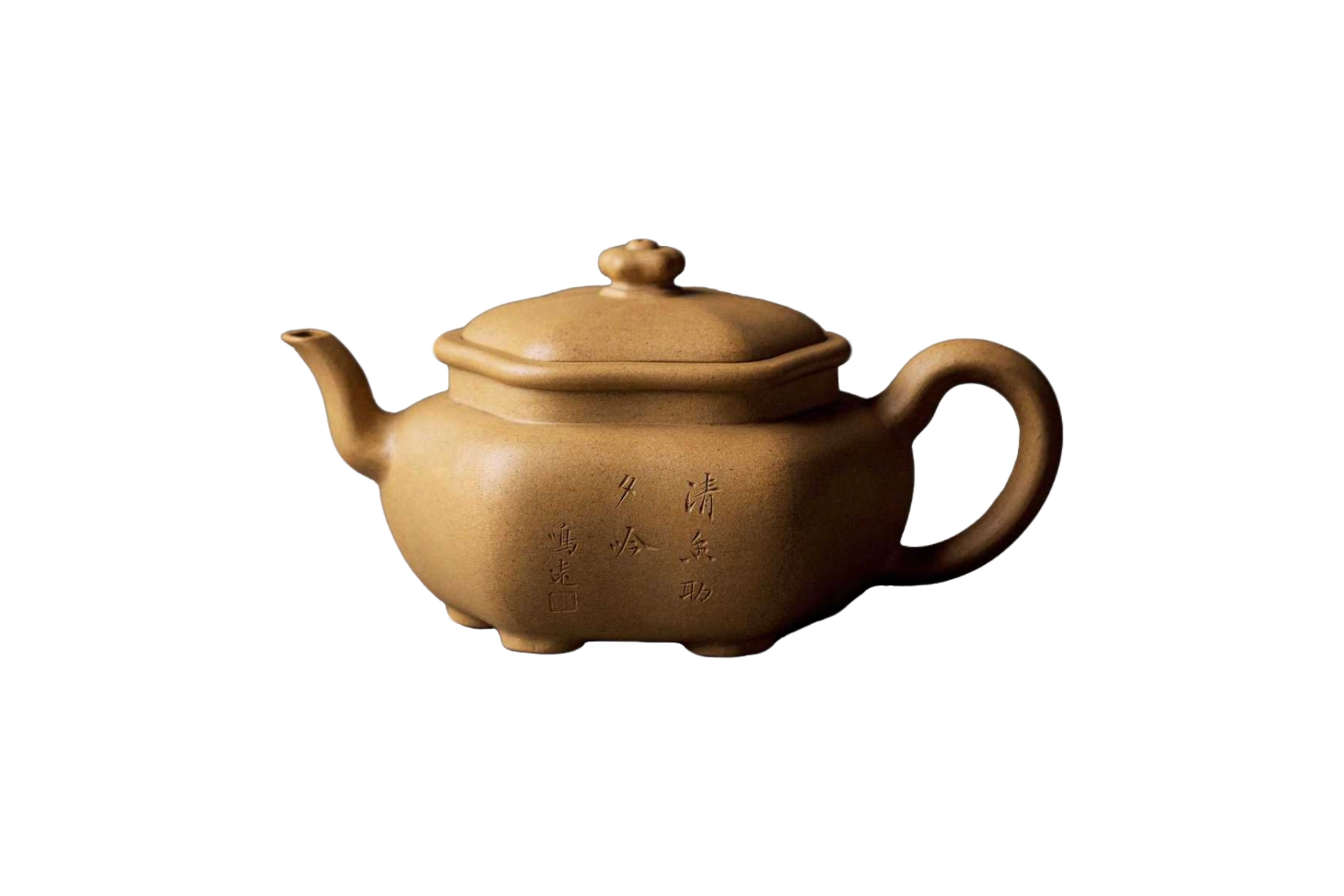 Qing Kangxi Period, Chen Mingyuan, Hexagonal Palace Lantern Teapot