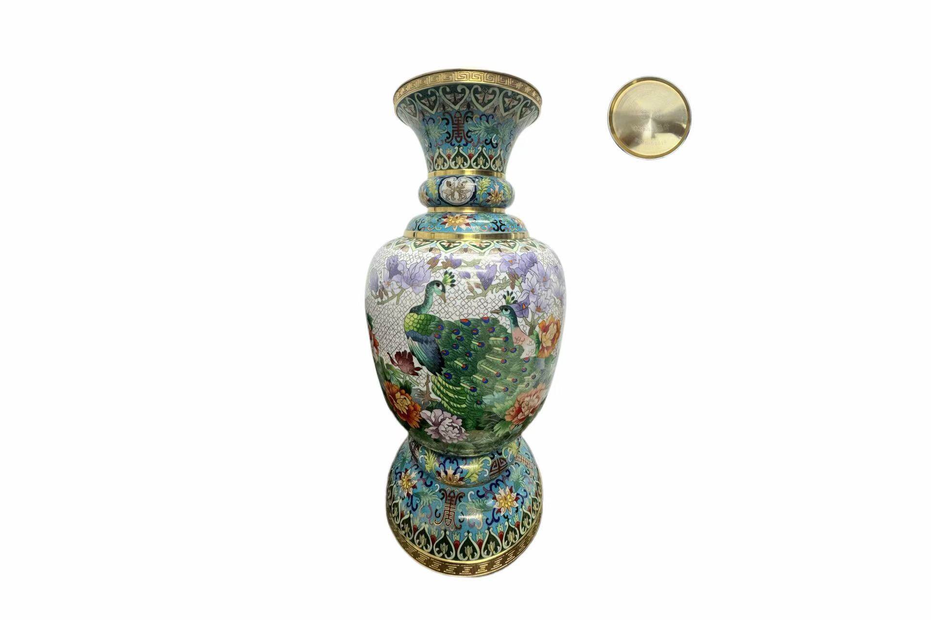 Cloisonné "Joyous Song of Prosperity" Vase