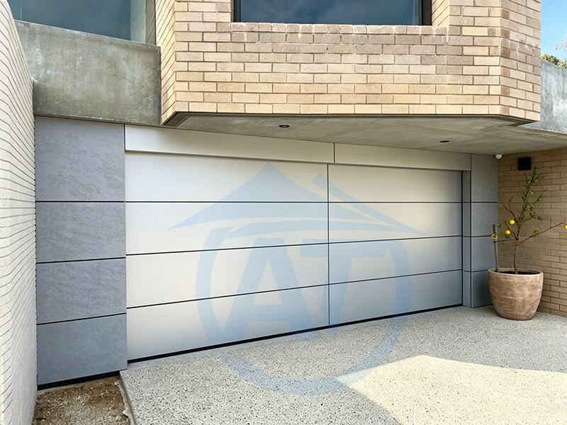 Flush Aluminium Solid Panel Sectional Overhead Garage Doors
