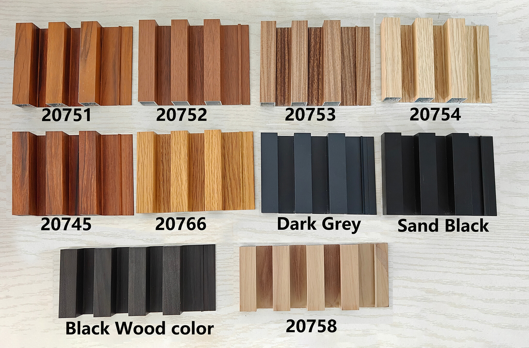 10 Stock Color Samples for Aluminum Garage Doors