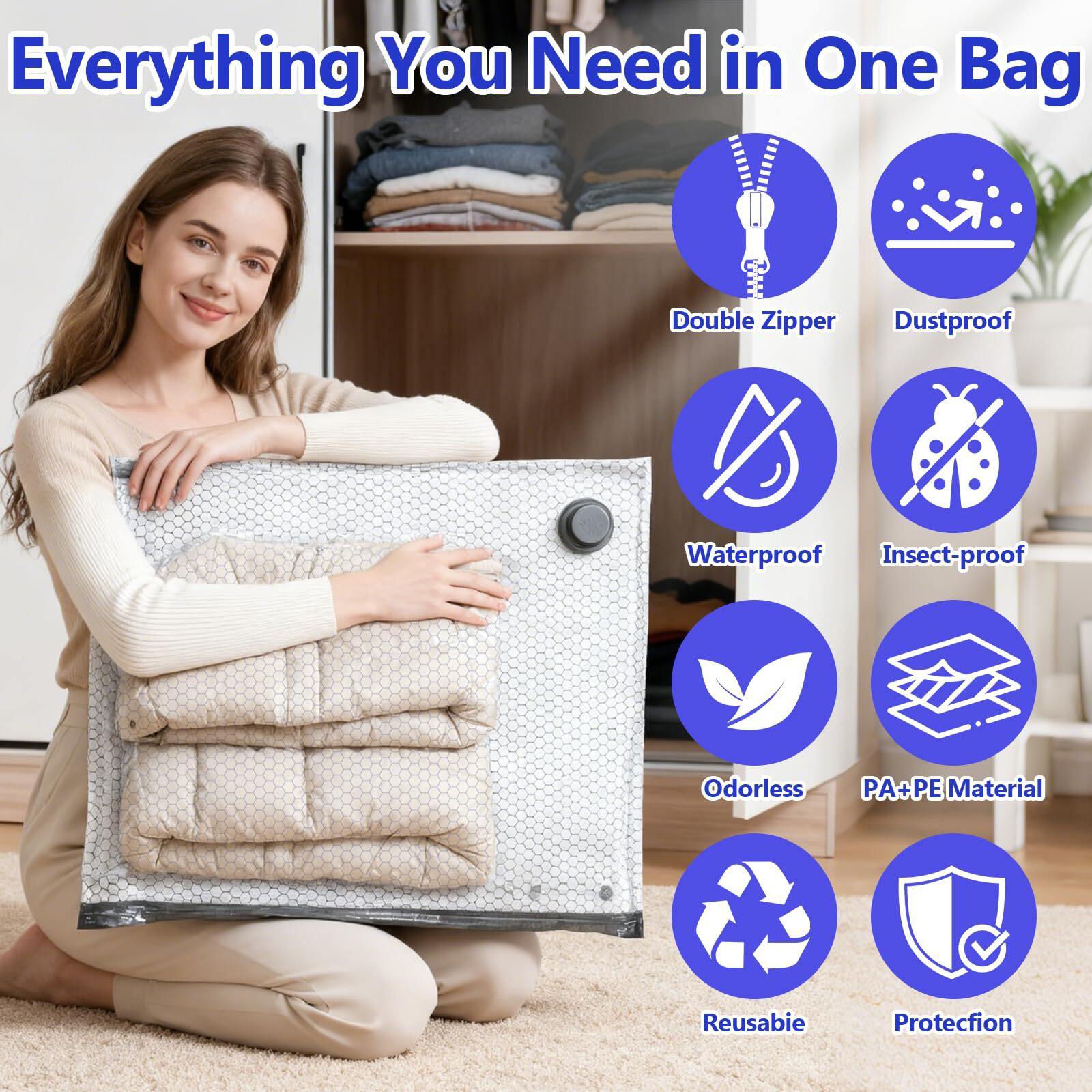 15 Package Travel Bags with Electric Pump 3