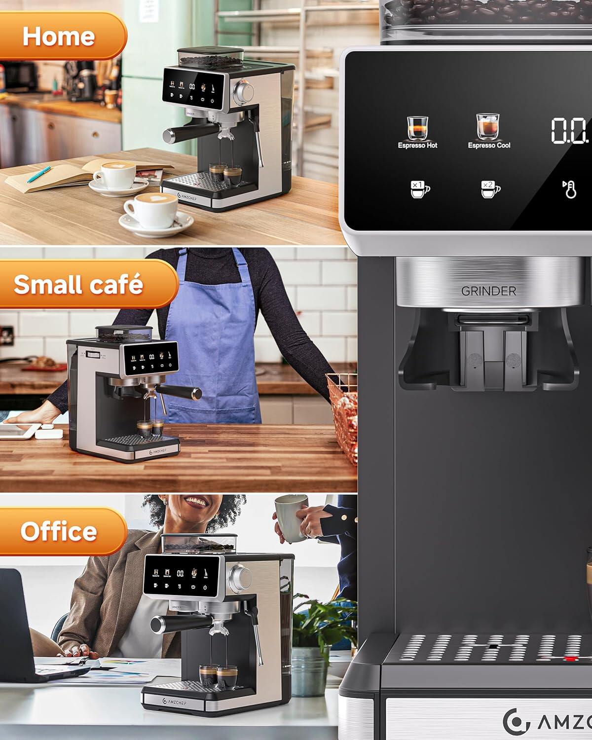 AMZCHEF 5566 Coffee Machine 7