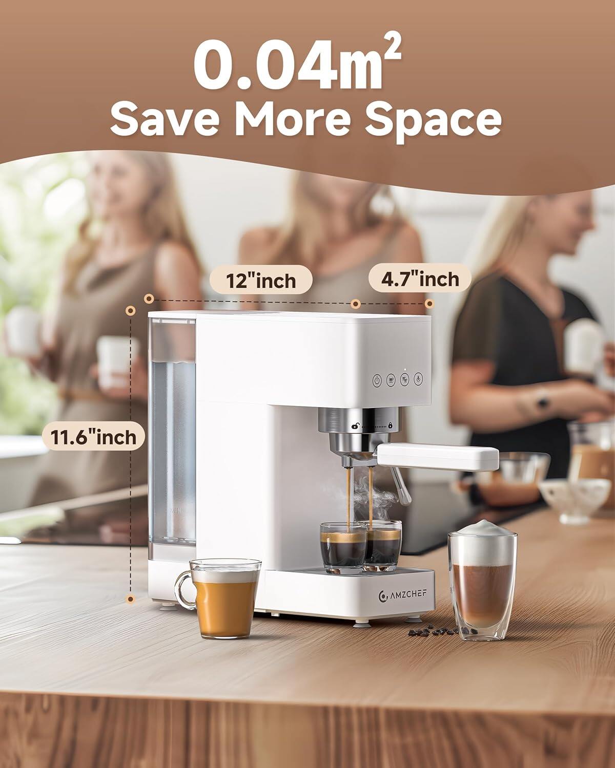AMZCHEF EM3131 Coffee Machine 5