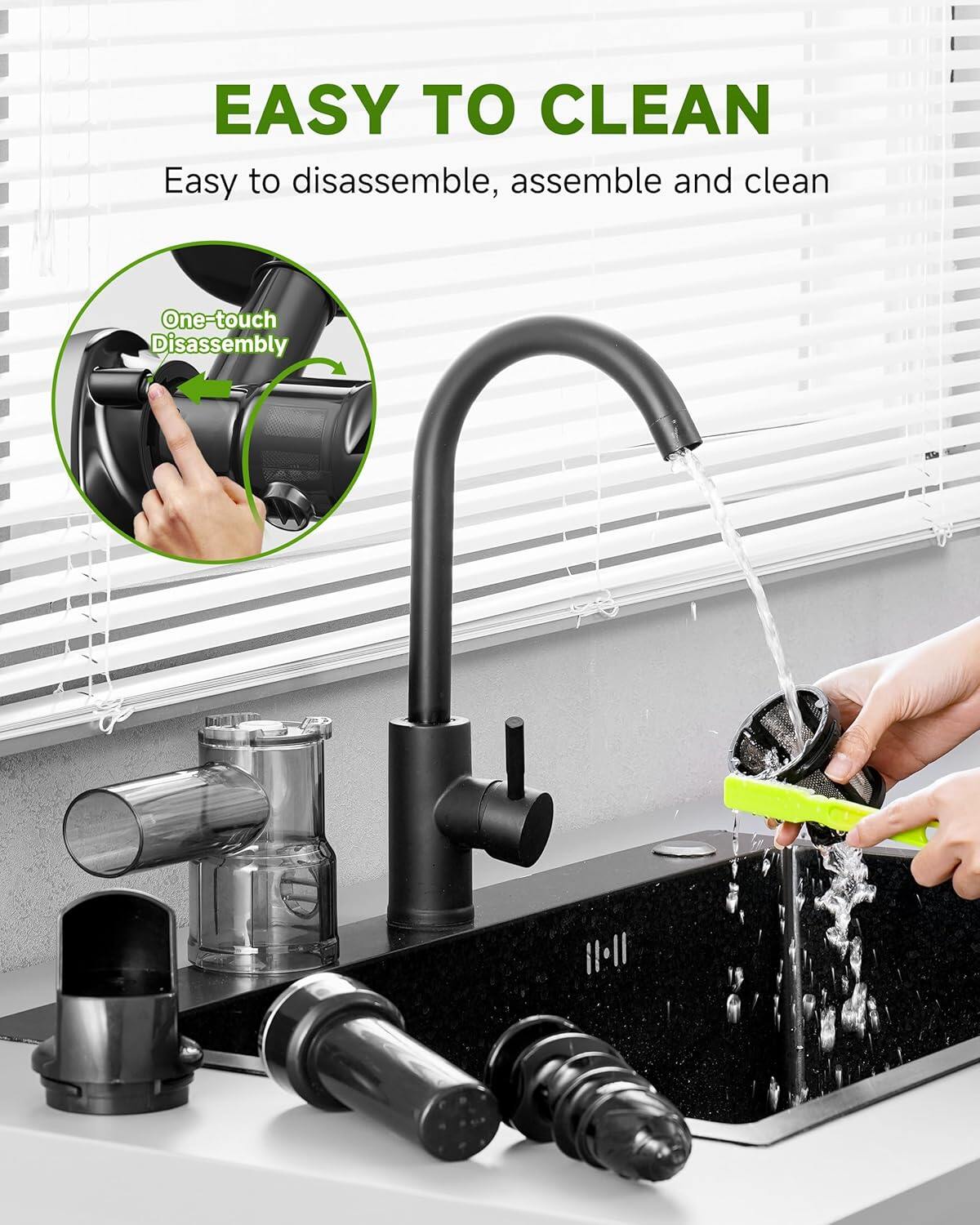 AMZCHEF 1501 Cold Press Juicer 9