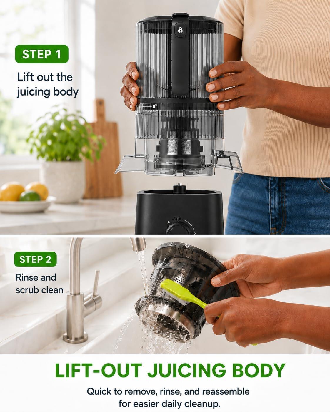 AMZCHEF 1919 Cold Press Juicer 5