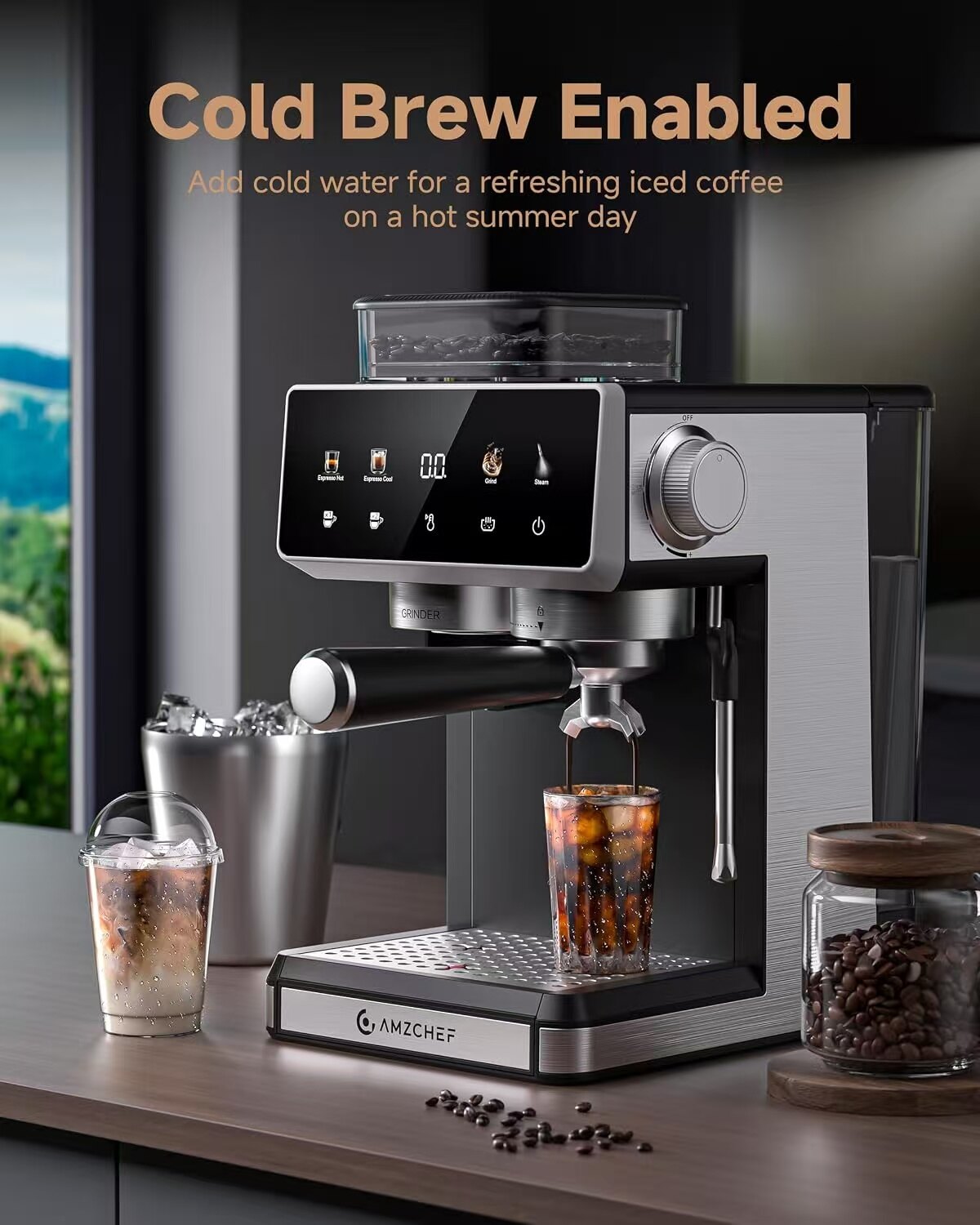 AMZCHEF 5566 Coffee Machine 5