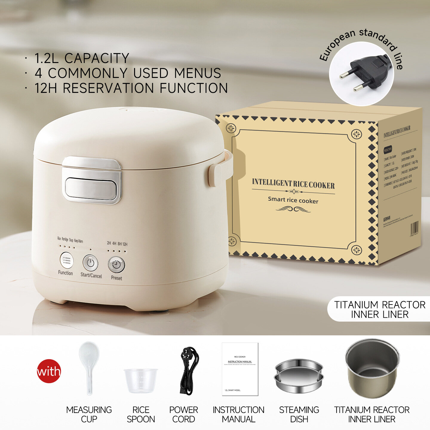 Mini Rice Cooker 1.2L 7