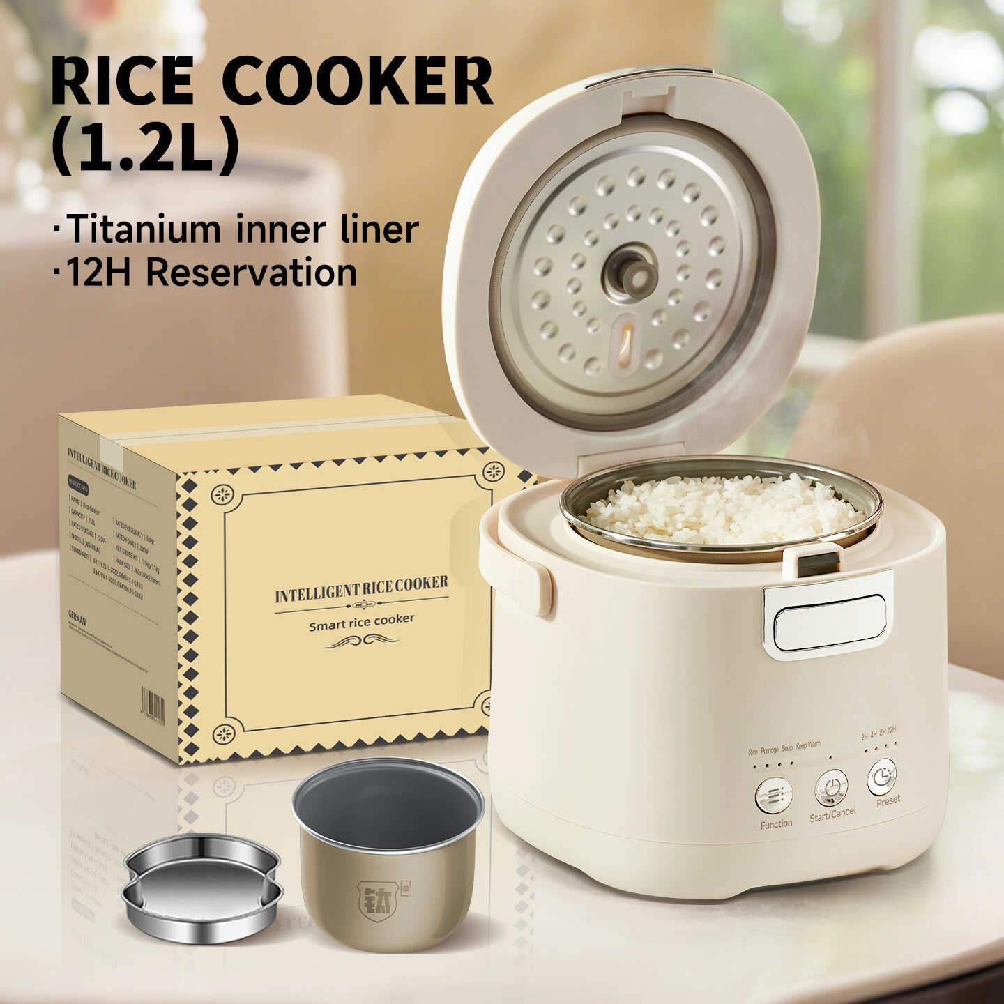 Mini Rice Cooker 1.2L 4
