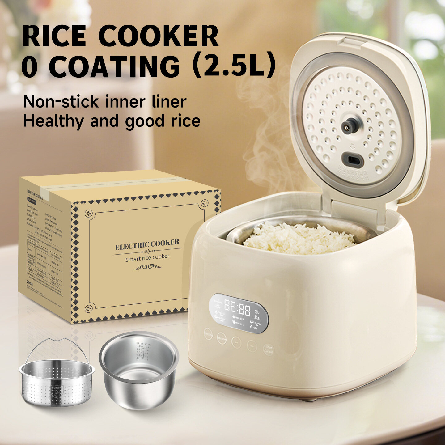 Mini Rice Cooker 2.5L 5