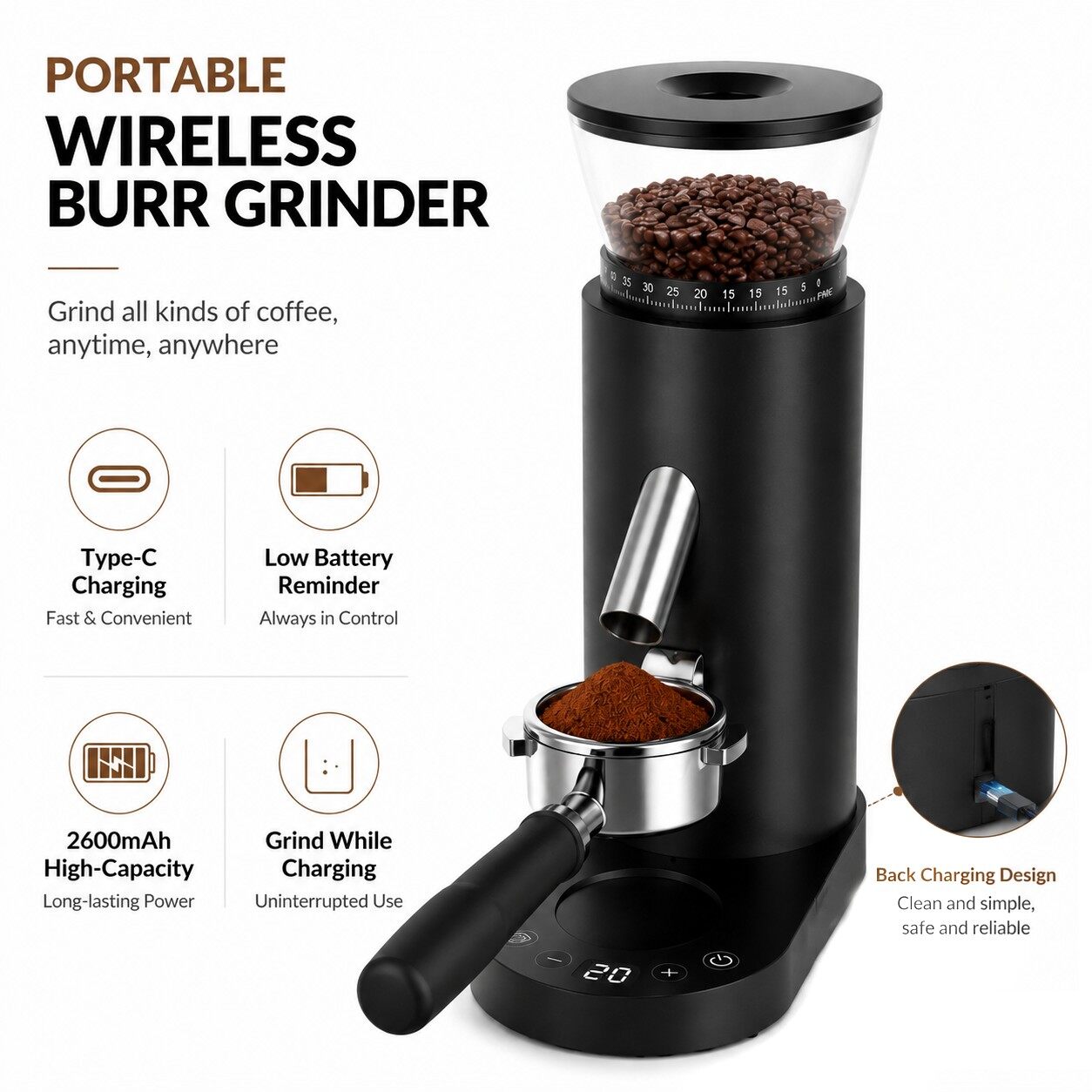 Rechargeable 686 Coffee Grinder 6