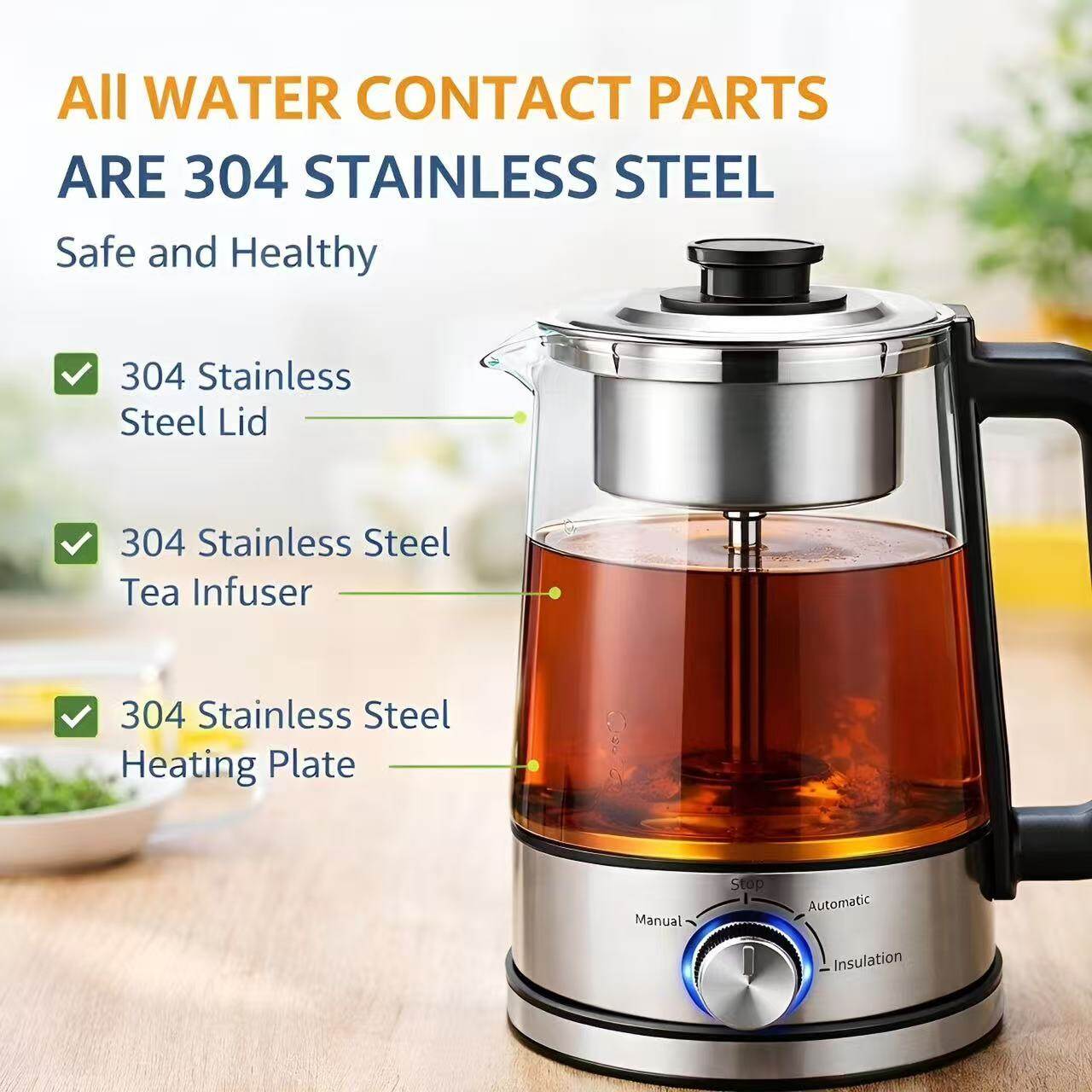 Electric Tea Kettle 1.5L 3