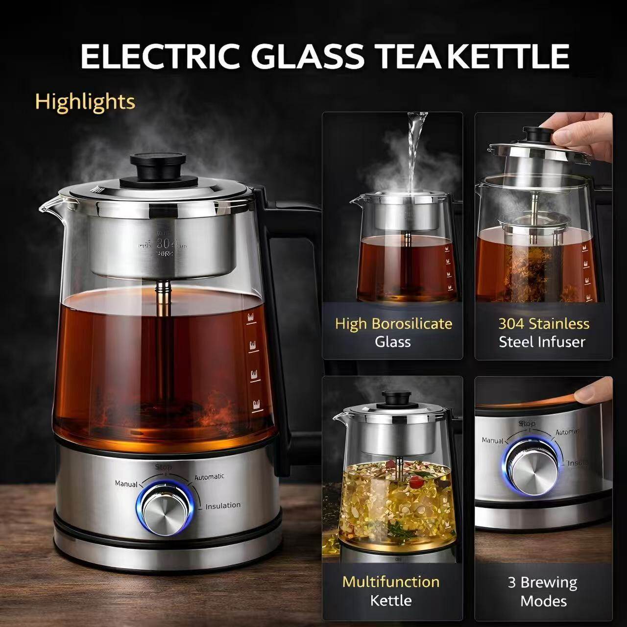 Electric Tea Kettle 1.5L 6