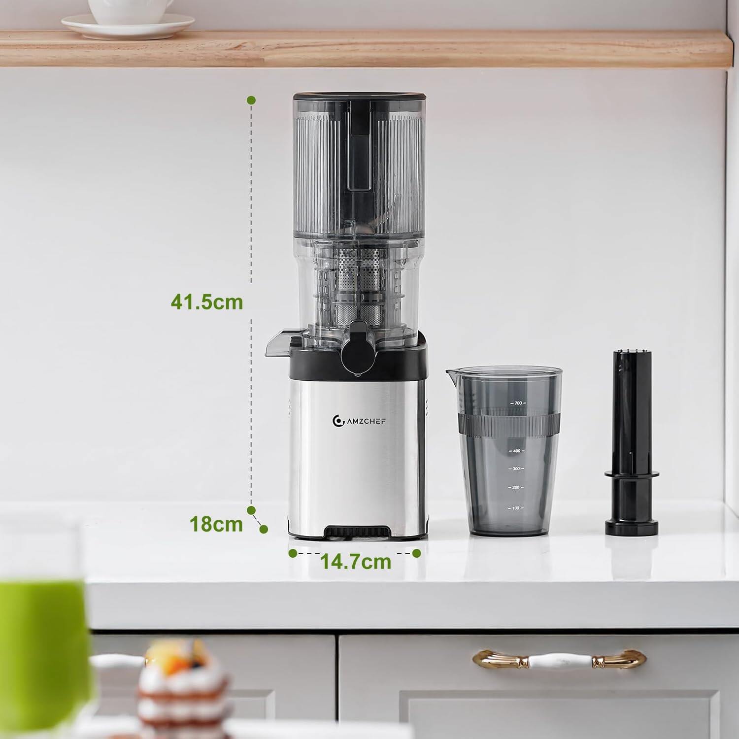 AMZCHEF 1902B Cold Press Juicer 8