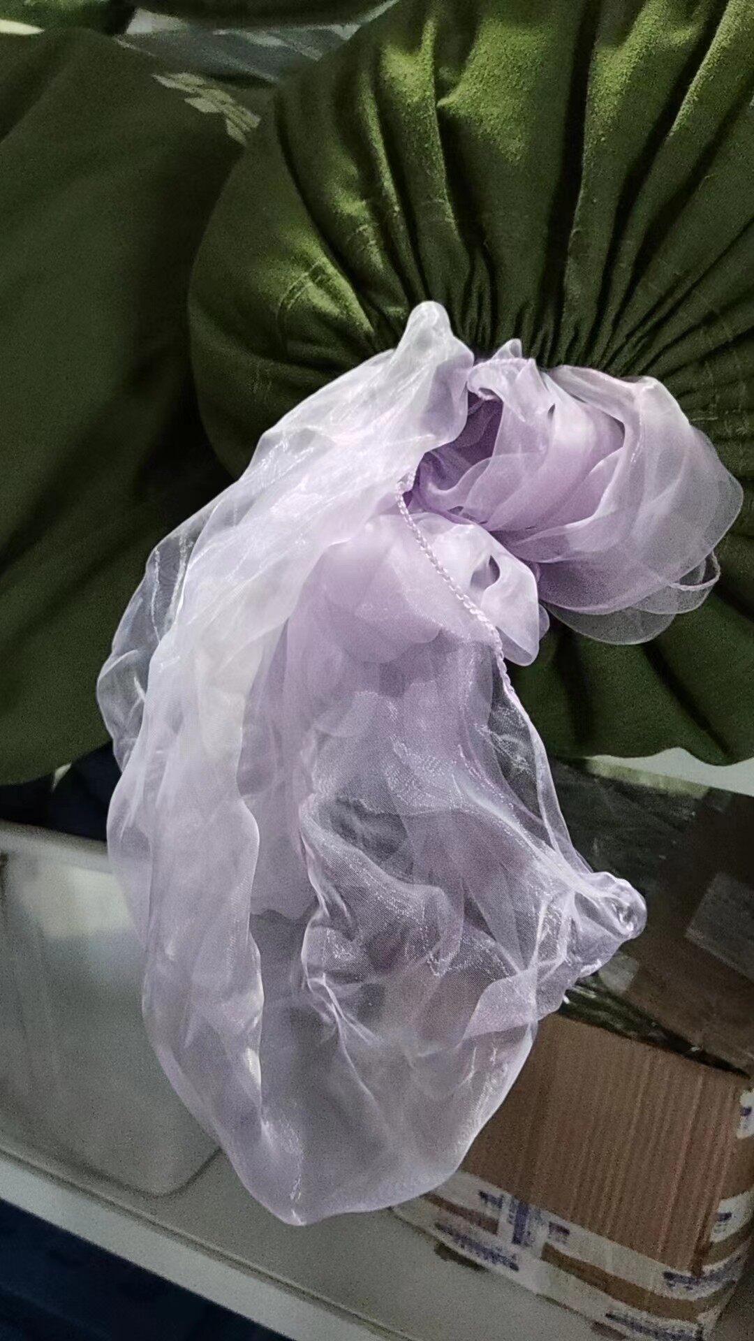 浅紫色椅背纱S