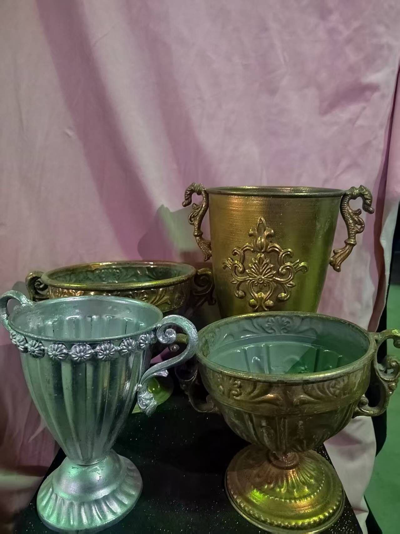 欧式复古做旧花器四件套S