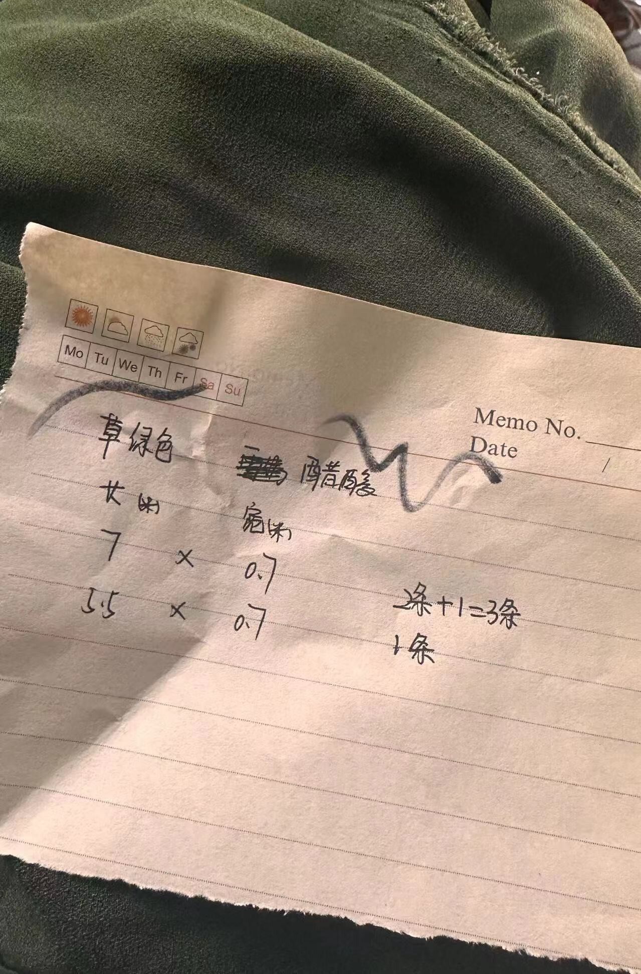 绿色系醋酸造型布S