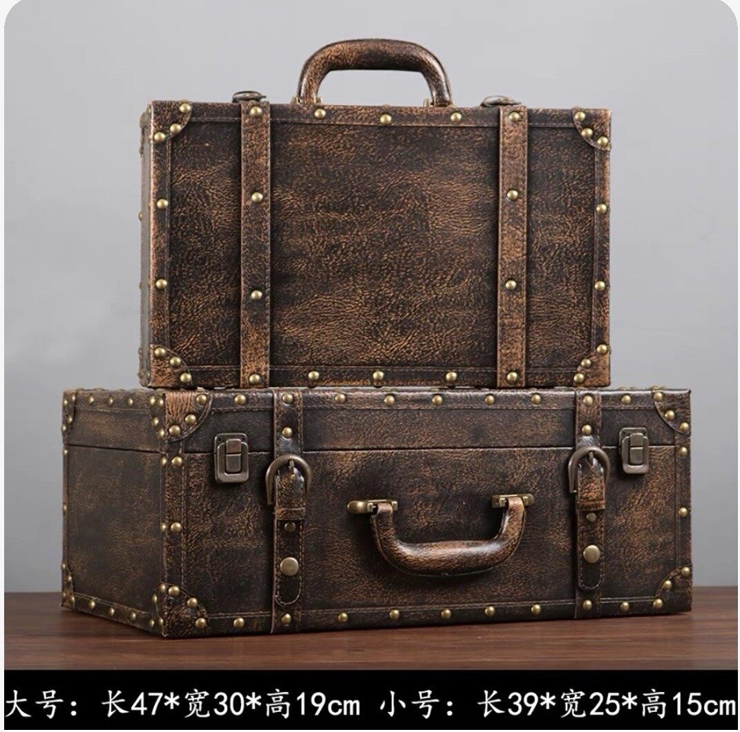 皮箱黑金色