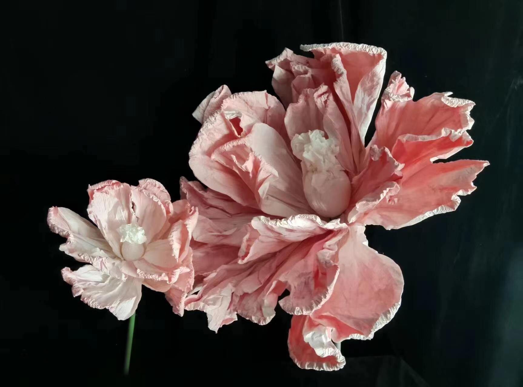 手工纸艺花S 粉色纸花