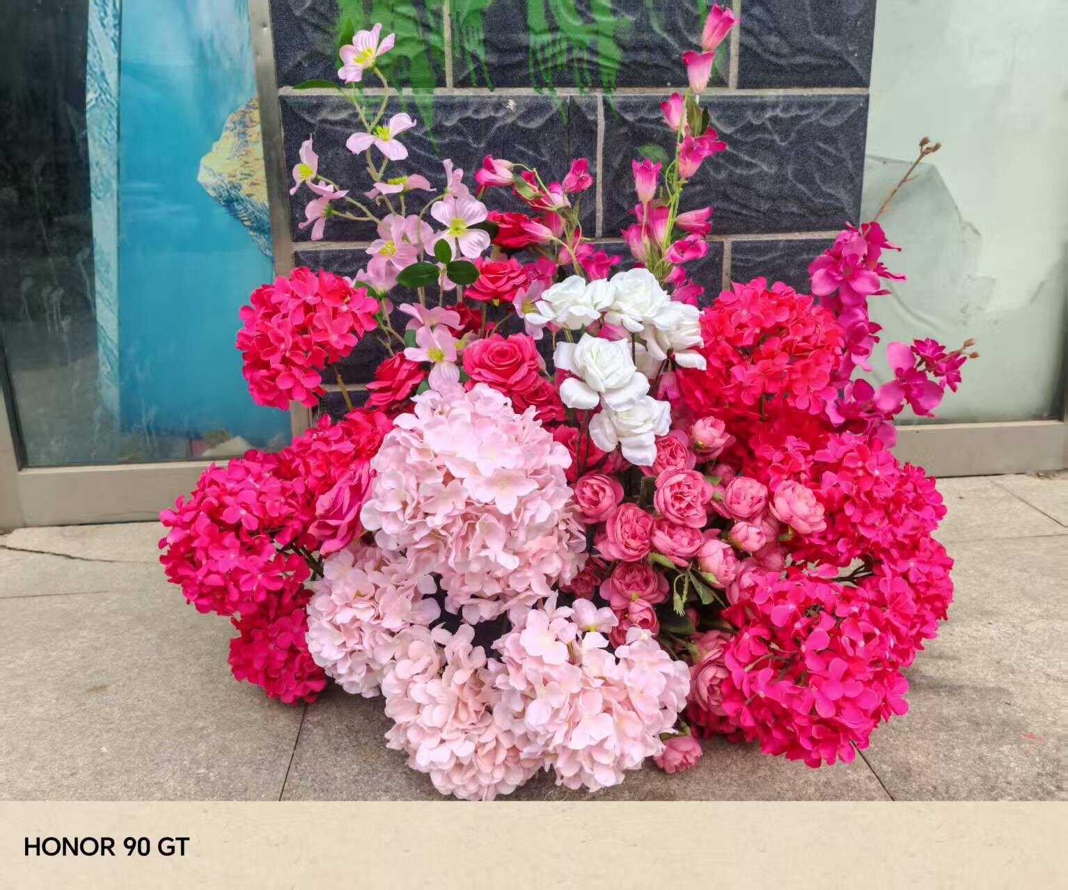 成品花艺红粉色YB