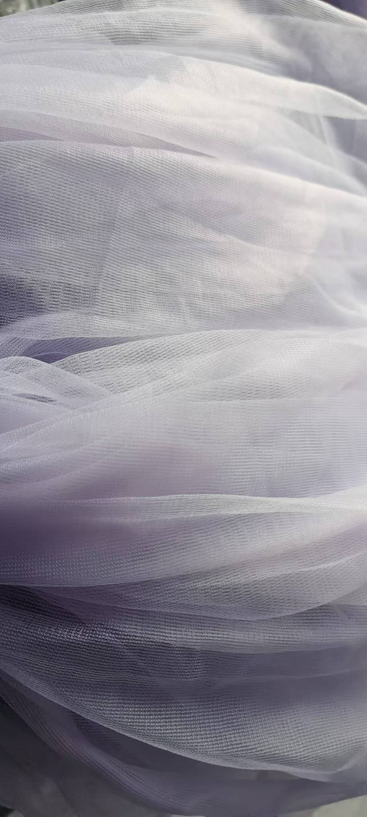 淡紫色网纱缦S