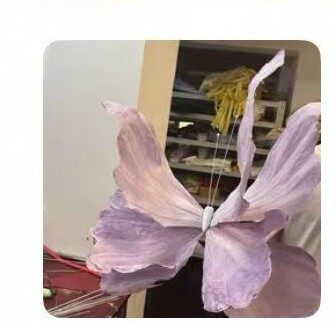 灰紫色蝴蝶手工纸艺花S