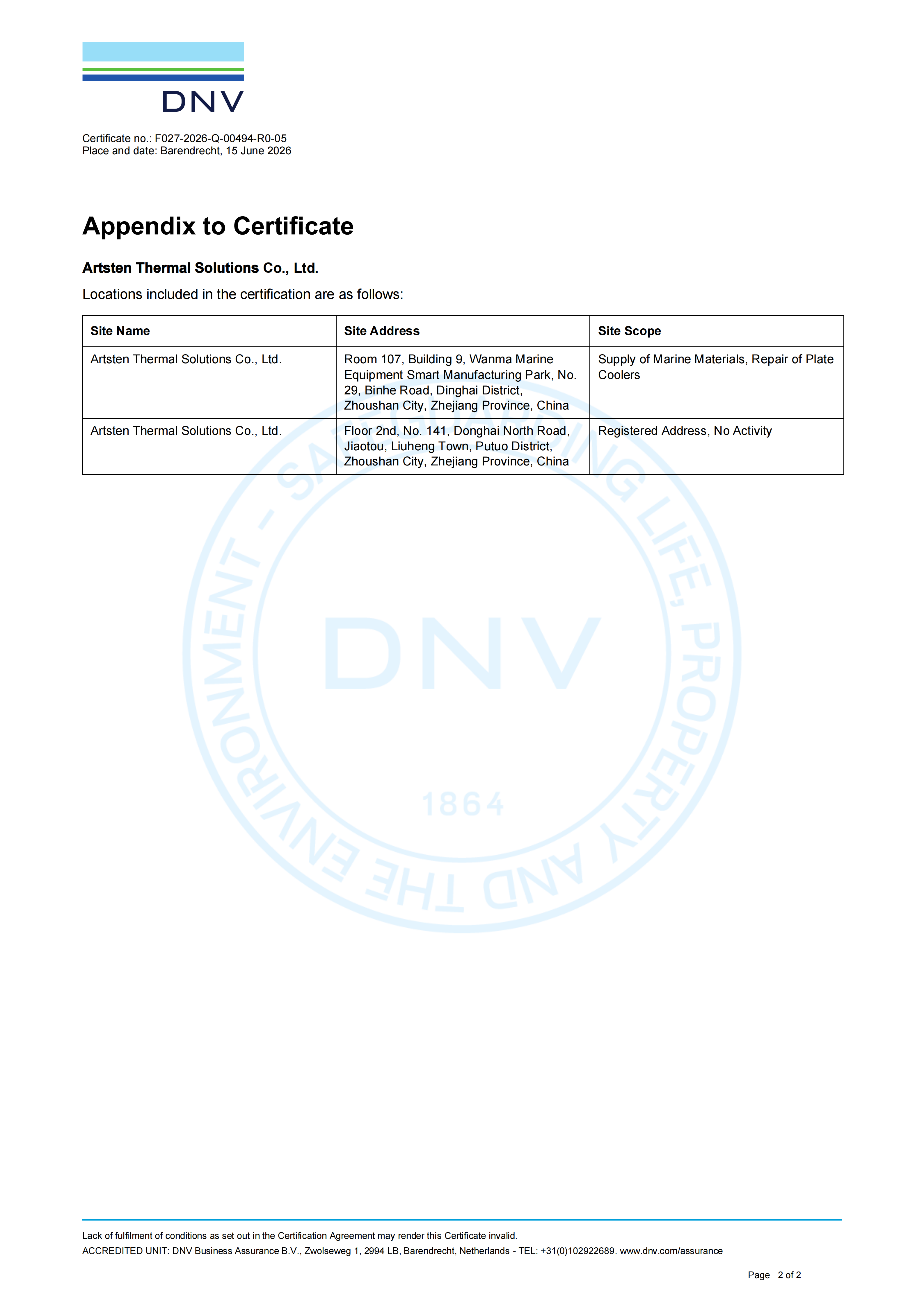 ISO 9001 Certificate
