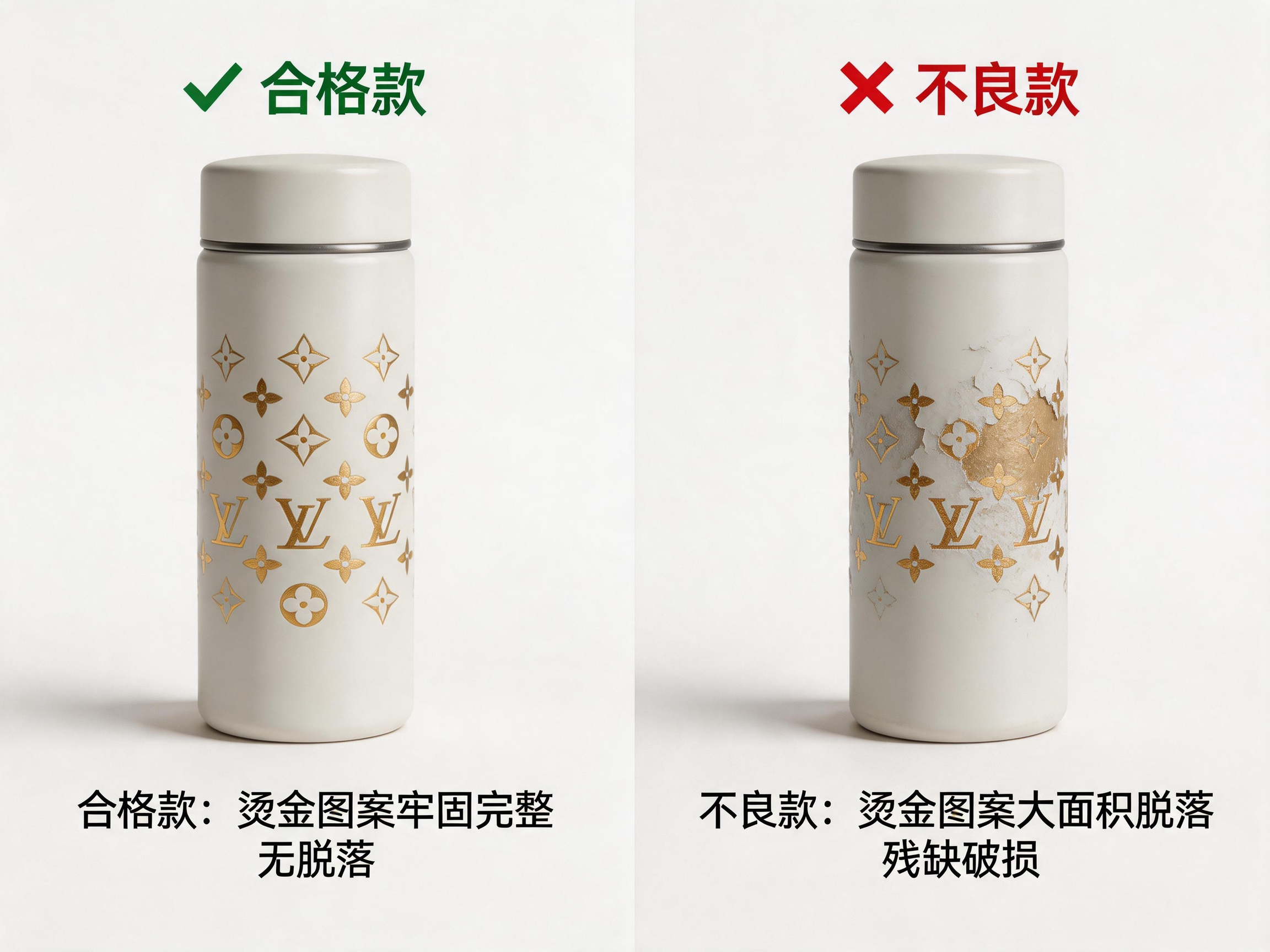 保温杯烫金大面积脱落