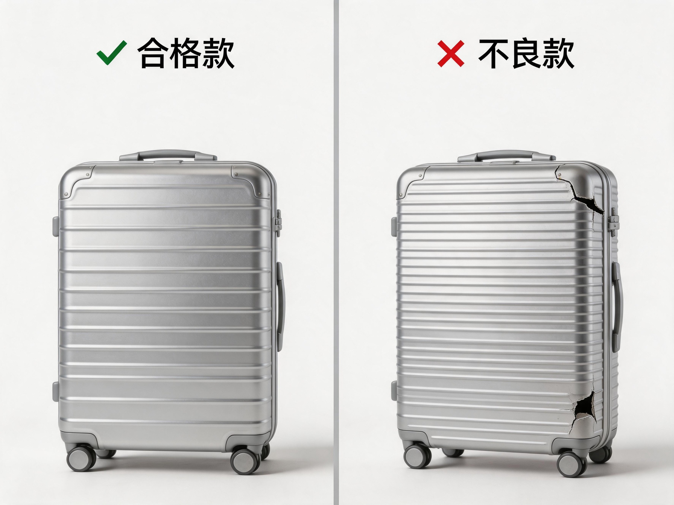 铝镁行李箱筋条间距 3.5mm → 开裂