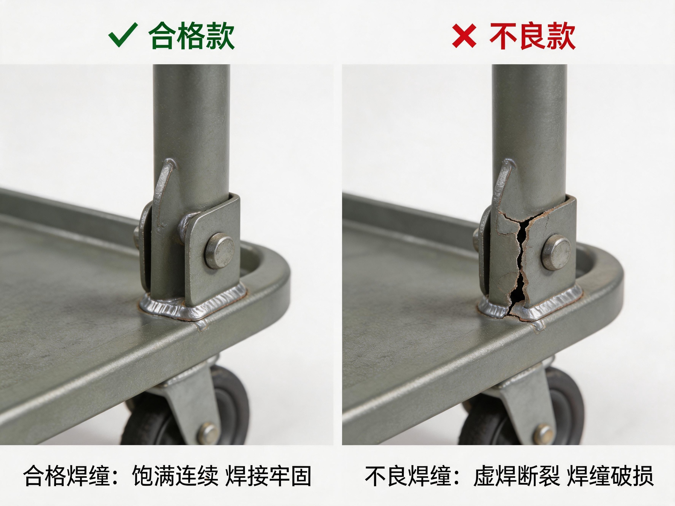 小推车铁件虚焊断裂