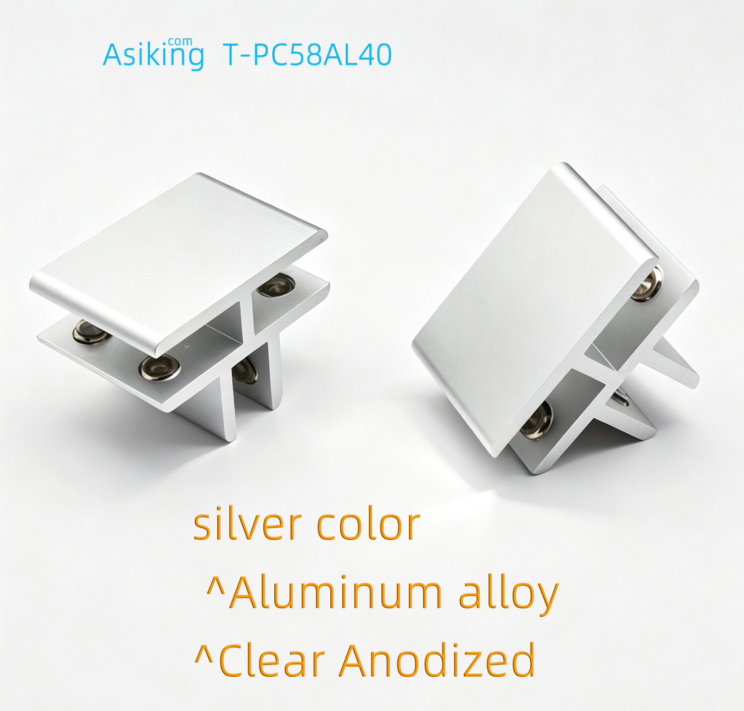 clear anodized aluminum alloy silver color