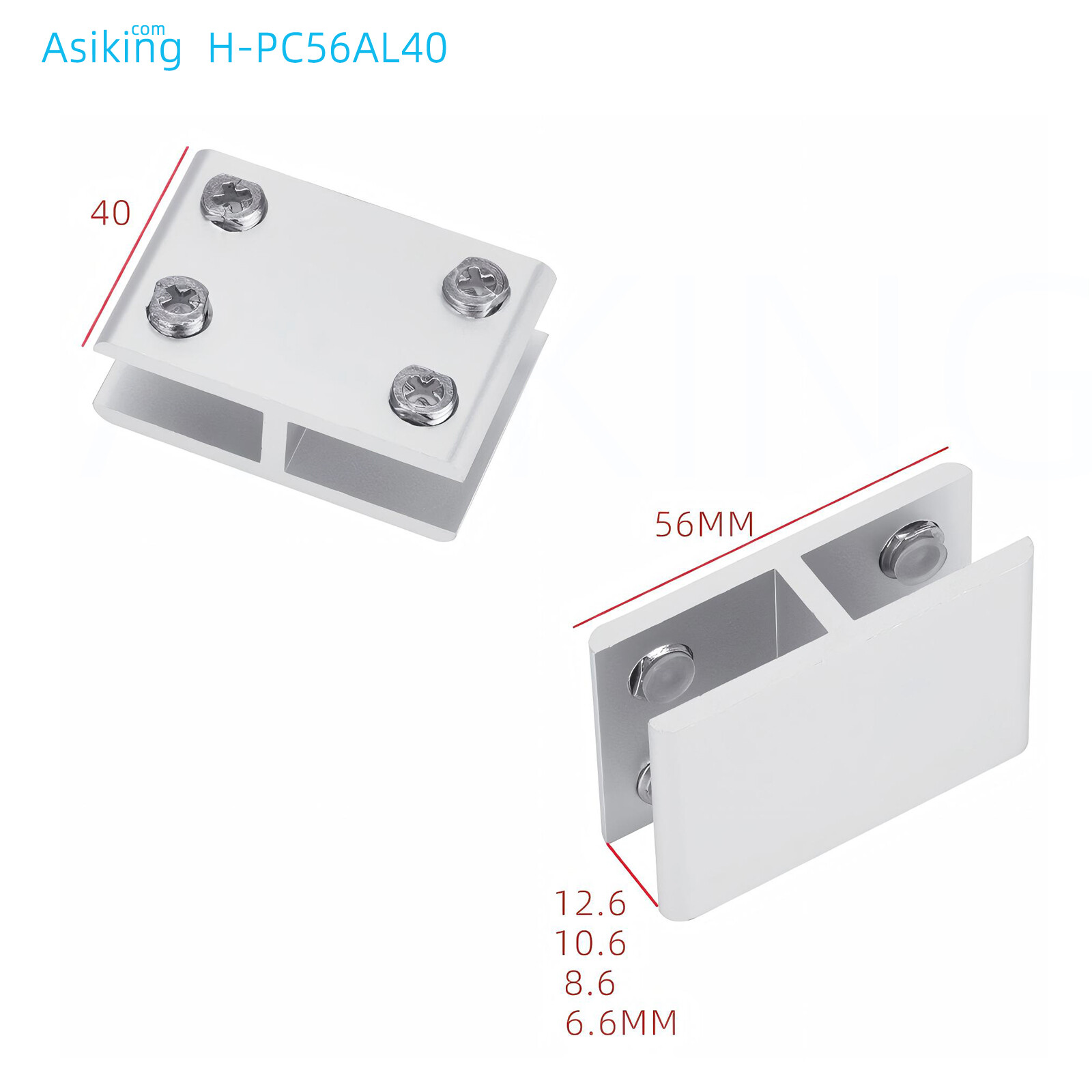 aluminum H shape silver panel to panel clamp