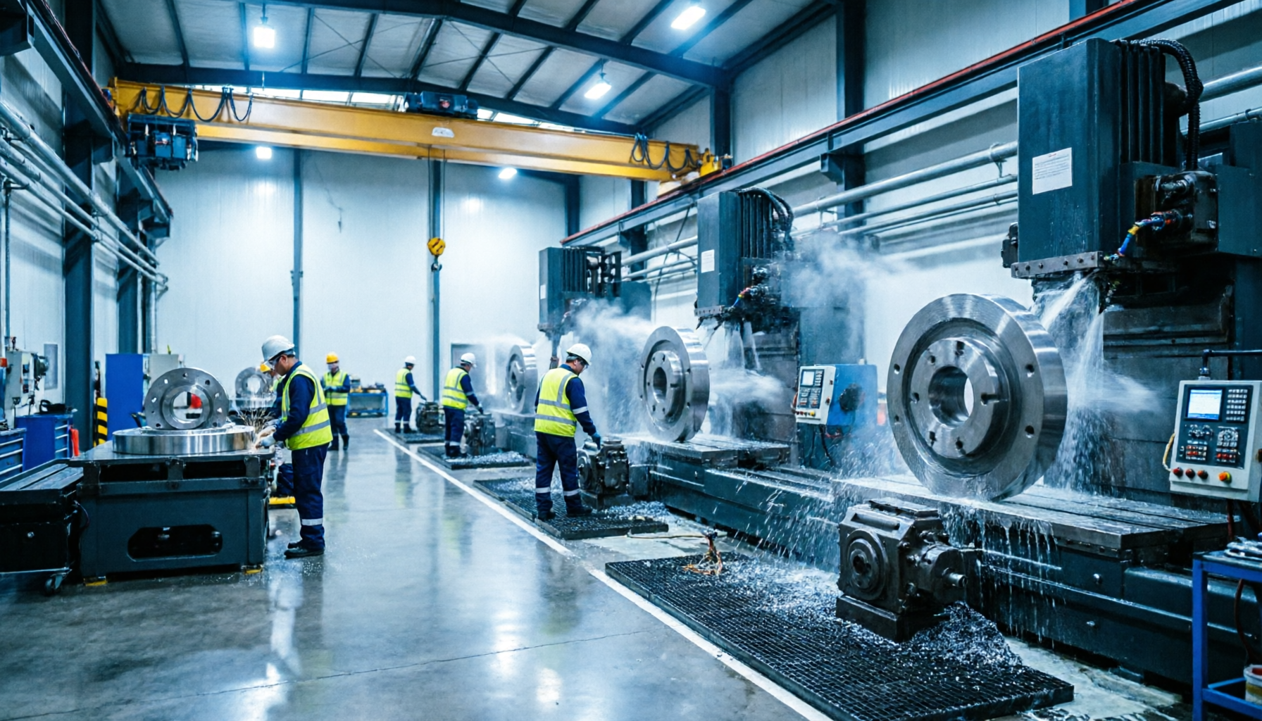 BORWEX precision flange machining workshop