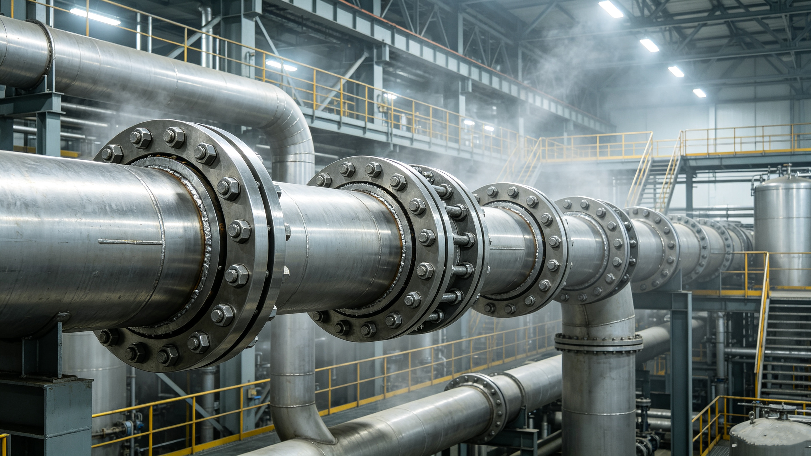 Flange for Industrial Plant High-Temperature Process Piping System