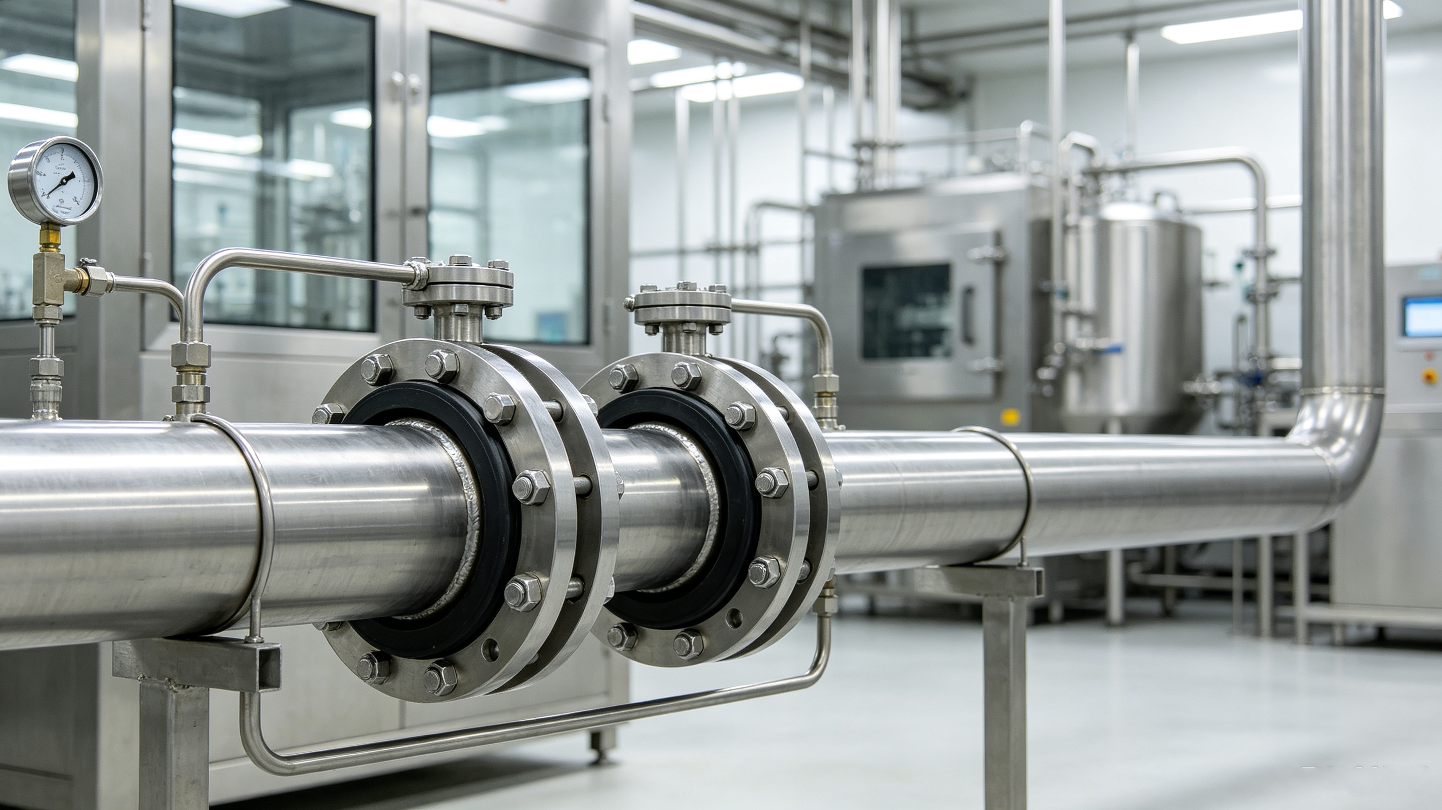 Flange for Food & Pharmaceutical Cleanroom Process Piping System